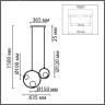 Подвесной светильник LUMION ORNATO 8036/3 MODERNI LN25 G9 3*35W 220V шампань/дымчатый, металл/стекло